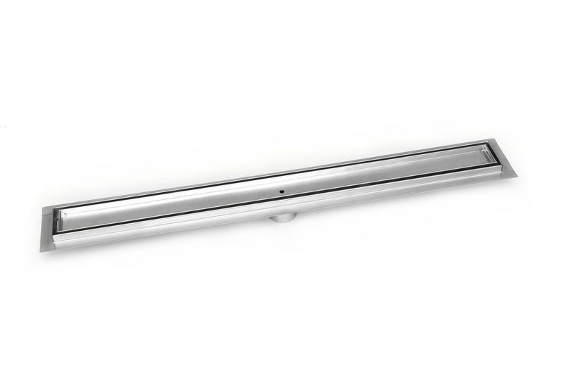 SereneDrains Linear Shower Drain Tile Insert Brushed Nickel 24