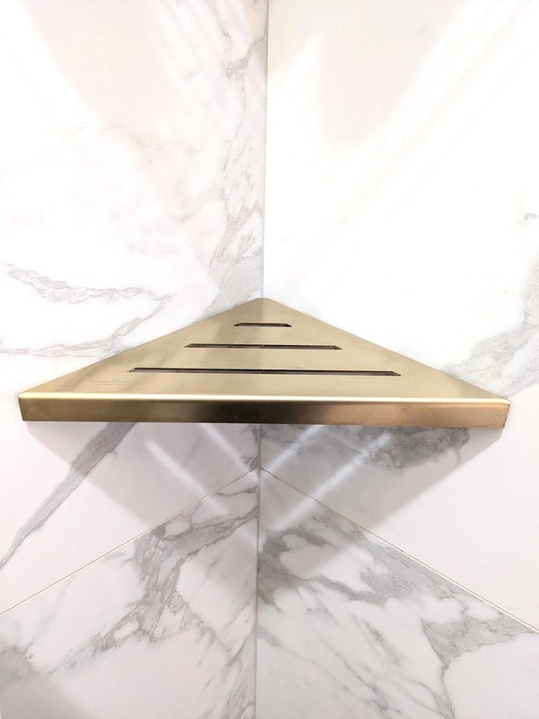 SereneDrains Triangle Shelf Stainless Steel - Satin Gold 9