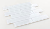 Mosaic Linear Glass Tiles Casale White Shining 2 x 6