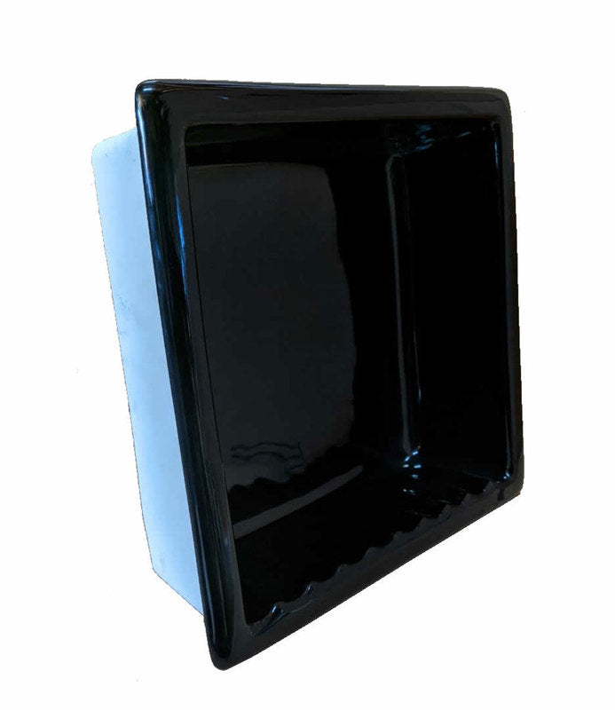 Recessed Shampoo Square Porcelain Black Glossy
