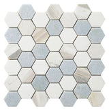 Mosaics Marble Toscano Aphrodite Hexagon 2x2 - Sky Blue