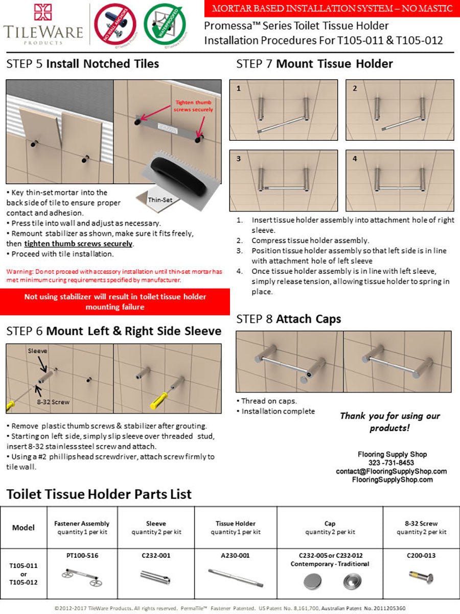 Promessa Series Toilet Paper Holders - Contemporary