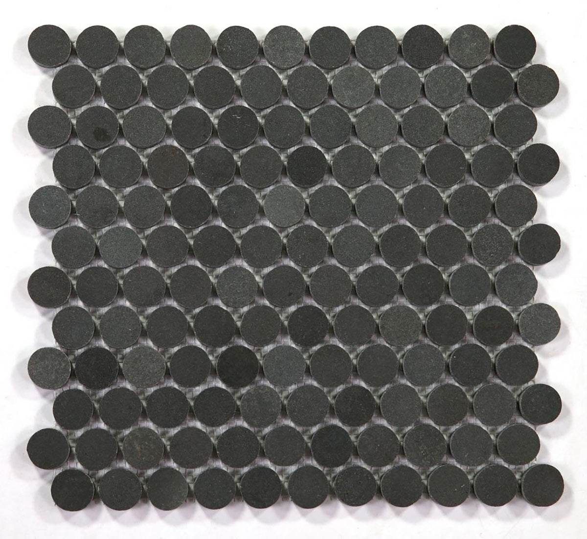 Mosaics Marble Penny Series - Black Dark Grey