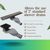 WOW Drain Horizontal Side Discharge Outlet - Rubber