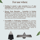 WOW Drain Horizontal Side Discharge Outlet - Rubber