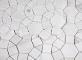 Mosaic Marble Circular Shape - Calacatta Biscuit White