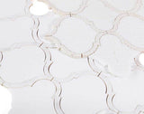 Tahitian Pearl - Marble in Arabesque Shape with Pure White Pearl