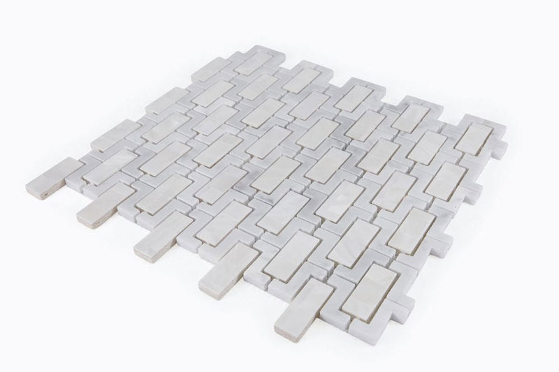Tahitian Pearl - Mosaic Tile with White Pearl