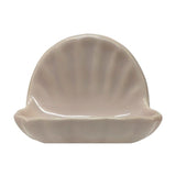 Ceramic Glaze Soap Dish Shell Glossy Light Rose