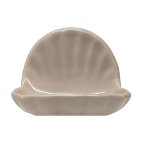 Ceramic Glaze Soap Dish Shell Glossy Light Rose