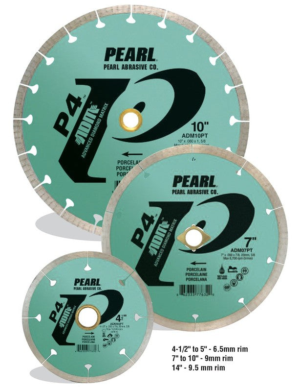 Pearl Abrasive P4 Reactor ADM Porcelain Diamond Blade