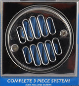 Drain Square 3 piece - Stainless Steel
