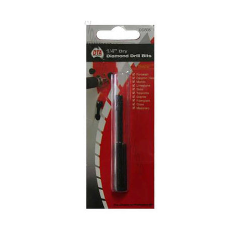DTA Tornado dry diamond drilling bit for hard tile, stone, glass, and masonry applications.