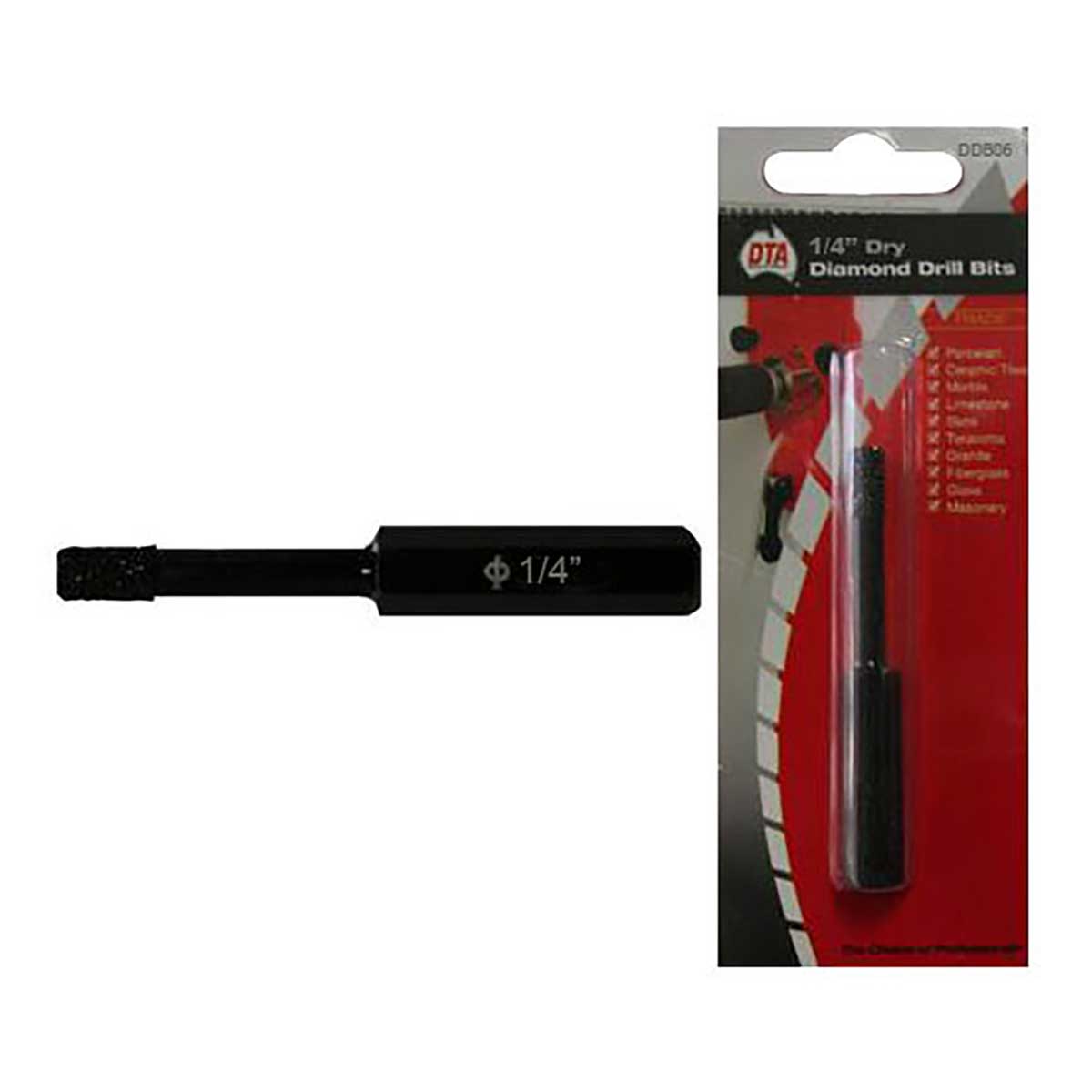 DTA Tornado dry diamond drill bit for masonry and other hard construction materials.