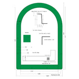 Recess Green Arched Ready to Tile Shower Niche 14" x 14"