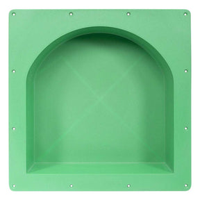 Recess Green arched ready to tile shower niche in tiled bathroom wall