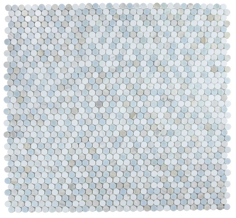 Mosaics Marble Penny Series - Blue Sky