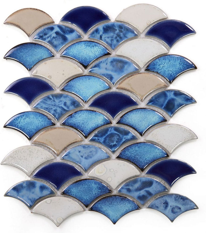 Mosaic Handmade Porcelain Tile - Blue