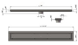 SereneDrains Linear Shower Drain Tile Insert Brushed Nickel 30