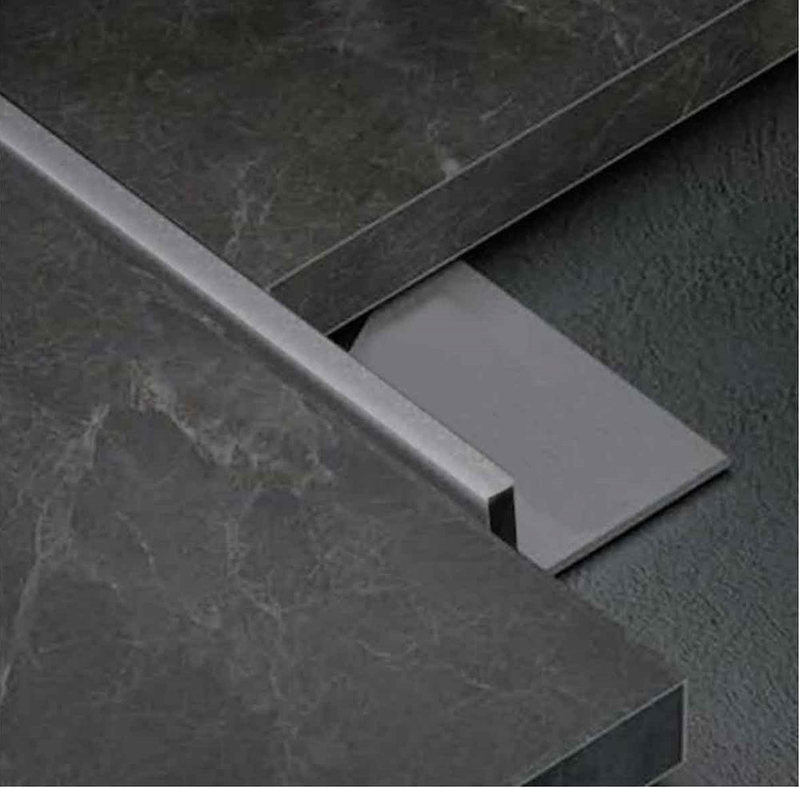 Straight Edge Aluminum Tile Edge Trim - White Aluminum