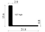Straight Edge Aluminum Tile Edge Trim - White Aluminum