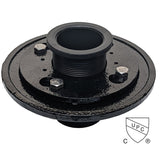 Quartz Cast Iron 4 Bolt Drain Base with Rubber Fitting