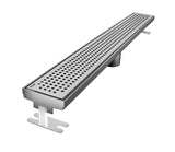 Quartz Linear Shower Drain Brushed Stainless - Quadrato 60