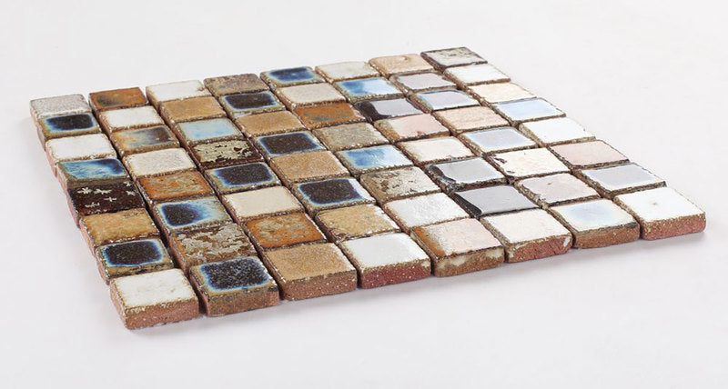 Mosaic Porcelain Tile 1 5 x 1 5 Pebble Series - Red Fire