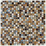 Mosaic Porcelain Tile 1 5 x 1 5 Pebble Series - Red Fire