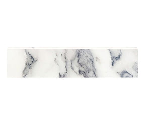 Porcelain Trims Marble look Matte Bullnose 3 x 12 - White Grey