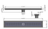 SereneDrains Linear Shower Drain Linear Wedge - Brushed 47