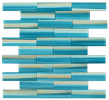 Black Forest Painted Glass Series 3 x 12 - Turquoise