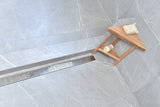 SereneDrains Linear Shower Drain Broken Lane Brushed 24