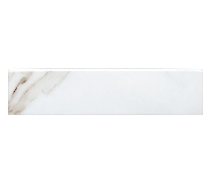 Porcelain Trims Calacatta Look Bullnose 3 x 12 - White Lux