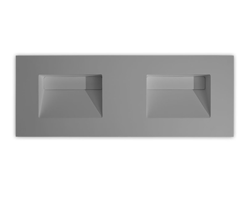 Quare Design Cosmopolitan Countertop Double Sink 60 x 22