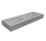 Quare Design Cosmopolitan Countertop Double Sink 60 x 22