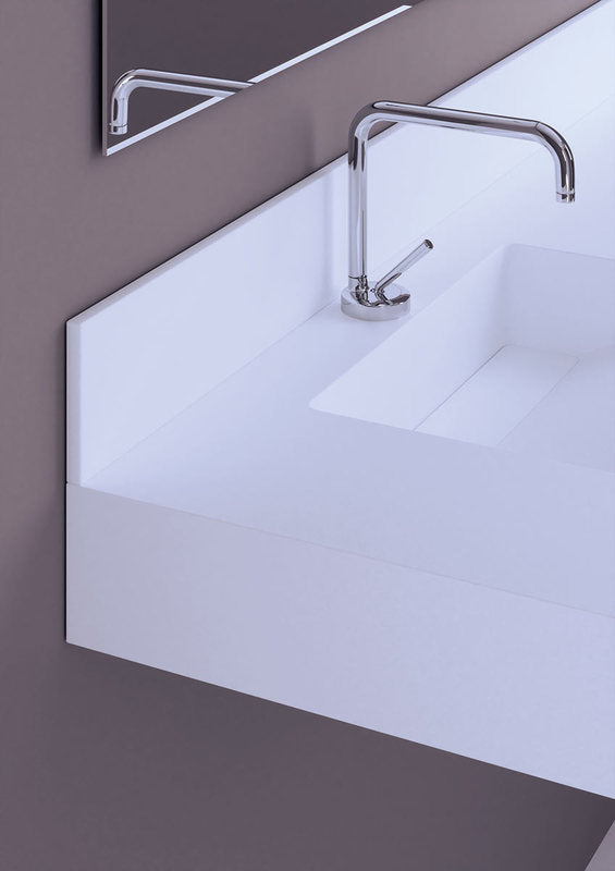 Quare Design Cosmopolitan Countertop Double Sink 60 x 22