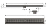 SereneDrains Linear Shower Drain Traditional Square - Brushed 16