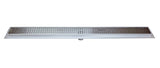 SereneDrains Linear Shower Drain Traditional Square - Brushed 16