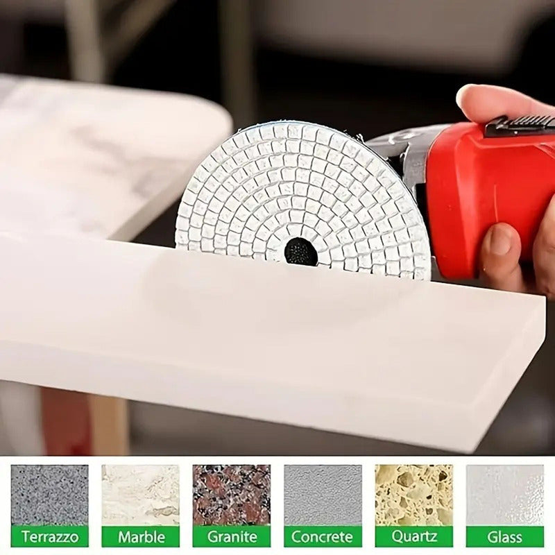 Diamond Stone Wet Dry Polishing Pads 4 inch set of 6