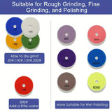 Diamond Stone Wet Dry Polishing Pads 4 inch set of 6