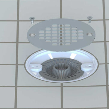 Universal shower drain hair trap protecting residential plumbing
