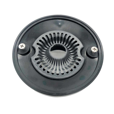 Universal hair trap installed below shower drain cover