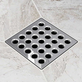 Ebbe square shower drain grate in Polished Chrome finish 