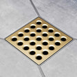 Ebbe Square Shower Drain Grates  Satin Gold PVD