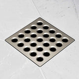 Ebbe Square Shower Drain Grates  Brushed Nickel PVD