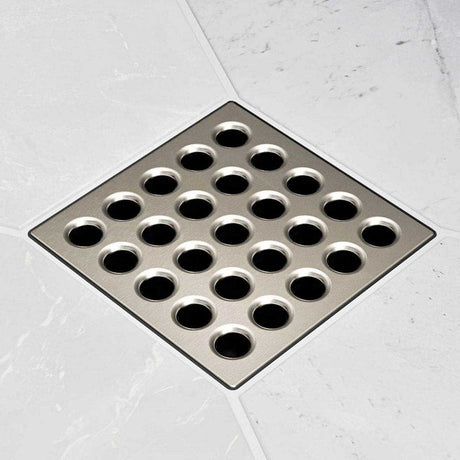 Ebbe Square Shower Drain Grates  Brushed Nickel PVD