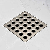 Ebbe Square Shower Drain Grates  Satin Nickel PVD