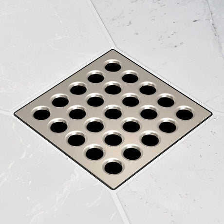 Ebbe Square Shower Drain Grates  Satin Nickel PVD