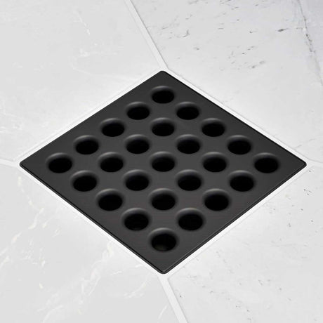 Ebbe Square Shower Drain Grates Matte Black PVD